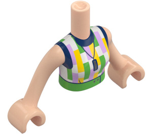 LEGO Lys hudfarvet Emma med Lang Koral Nederdel Friends Torso (73152 / 92456)