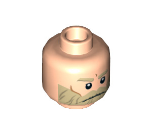 LEGO Light Flesh Endor Rebel Soldier Minifigure Head (Recessed Solid Stud) (3626 / 20981)