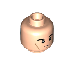 LEGO Light Flesh Ethan Hunt Minifigure Head with Headset & Glasses Decoration (Recessed Solid Stud) (3626 / 27466)