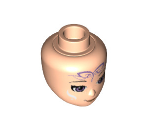 LEGO Light Flesh Female Minidoll Head with Purple Forehead (25017 / 92198)
