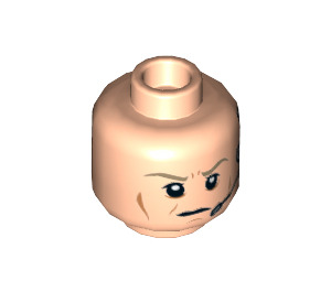 LEGO Lätt Hudfärgad General Airen Cracken Minifigur Huvud (Infälld solid knopp) (3626 / 17901)