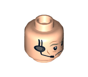 LEGO Light Flesh General Veers Minifigure Head (Recessed Solid Stud) (3626 / 18186)