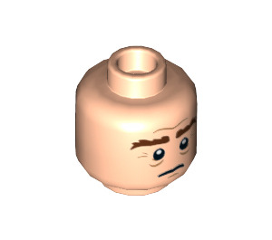 LEGO Light Flesh Gimli Minifigure Head (Recessed Solid Stud) (3626 / 23178)