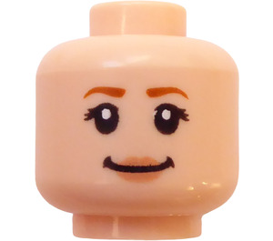 LEGO Lys hudfarvet Ginny Weasley Almindeligt Hoved (Forsænket solid knops) (3626)