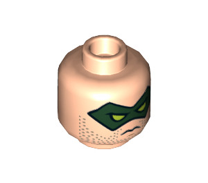 LEGO Leichtes Fleisch Green Pfeil Minifigure Kopf (Einbau-Vollbolzen) (3626 / 20402)