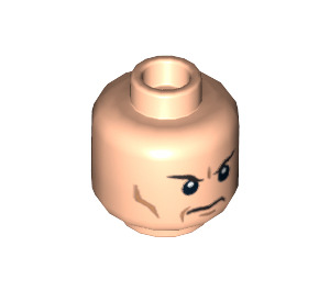 LEGO Světlá tělová Hlava s Cheek Lines (Zapuštěný pevný cvoček) (3626 / 99894)