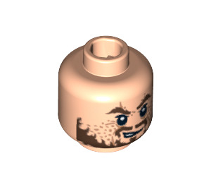 LEGO Light Flesh Hector Barbossa Head (Recessed Solid Stud) (96293 / 97985)