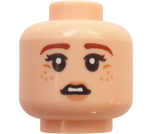 LEGO Light Flesh Hermione Granger Plain Head (Recessed Solid Stud) (3626)