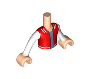 LEGO Light Flesh Jackson - Red Vest Friends Torso (Boy) (73161 / 92456)