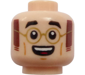 LEGO Licht vleeskleurig James Potter Vlak Hoofd (Verzonken solide nop) (3626)