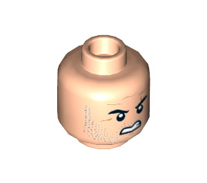 LEGO Light Flesh Jango Fett Minifigure Head (Recessed Solid Stud) (3626 / 34379)