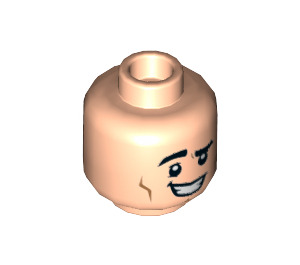 LEGO Leichtes Fleisch Joey Tribbiani Minifigure Kopf (Einbau-Vollbolzen) (3626 / 66381)