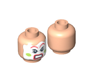 LEGO Light Flesh Joker Henchman Minifigure Head (Recessed Solid Stud) (3626 / 15953)