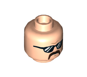 LEGO Light Flesh Lawrence the Boombox Goon Minifigure Head (Recessed Solid Stud) (3626 / 68217)