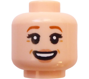 LEGO Leichtes Fleisch Lily Potter Schmucklos Kopf (Einbau-Vollbolzen) (3626)