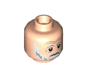 LEGO Light Flesh Lor San Tekka Minifigure Head (Recessed Solid Stud) (3626 / 26698)