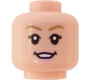 LEGO Lys hudfarvet Luna Lovegood Almindeligt Hoved (Forsænket solid knops) (3626)