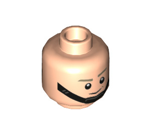 LEGO Beige Léger Mâle Tête avec Chin Strap (Montant solide encastré) (3626 / 91857)