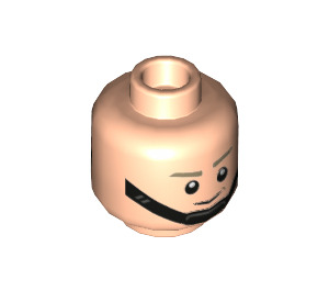 LEGO Light Flesh Male Head with Chin Strap (Recessed Solid Stud) (3626 / 91857)