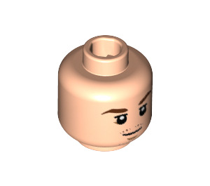LEGO Leichtes Fleisch Mario Götze Minifigure Kopf (Einbau-Vollbolzen) (3626 / 26628)