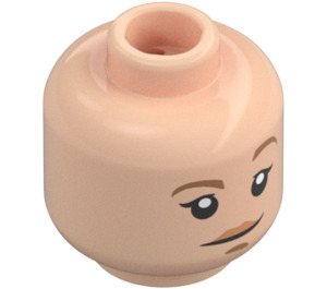 LEGO Lätt Hudfärgad Megan Rapinoe Minifigur Huvud (Infälld solid knopp) (3274 / 104644)