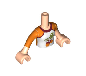 LEGO Carne claro Mia con Naranja Acorn Parte superior Friends Torso (35677 / 92456)