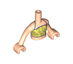 LEGO Helles Fleisch Mia mit Gelb oben Friends Torso (59637 / 73141)