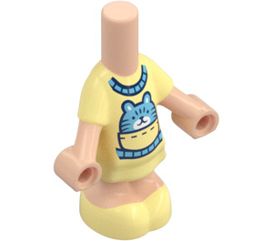 LEGO Licht vleeskleurig Micro Body met Layered Rok met Kat (105804)