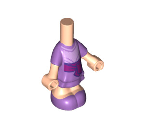 LEGO Light Flesh Micro Body with Layered Skirt with Purple Sash (83503)