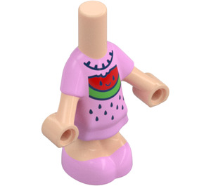 LEGO Light Flesh Micro Body with Layered Skirt with Watermelon (105985)