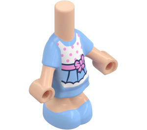 LEGO Licht vleeskleurig Micro Body met Layered Rok met Wit Apron (101275)