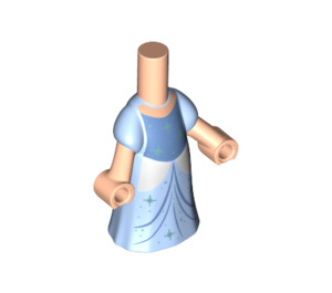 LEGO Leichtes Fleisch Micro Körper mit Lange Skirt mit Blau Cinderella Dress (79610)