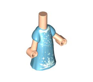 LEGO Carne claro Micro Cuerpo con Largo Falda con Azul Elsa Vestido con Ice (103990)