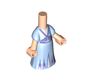LEGO Light Flesh Micro Body with Long Skirt with Elsa Blue Skirt (75853)