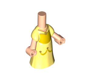 LEGO Leichtes Fleisch Micro Körper mit Lange Skirt mit Gelb Dress (66576)