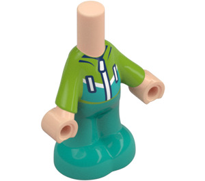 LEGO Light Flesh Micro Body with Trousers with Green Jacket (103313)