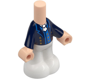 LEGO Vaalea ihonvärinen Micro Vartalo jossa Housut jossa Prince Eric Sininen Yläosa (102127)