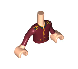 LEGO Carne claro Minidoll Torso con Rojo oscuro y Gold Hotel Porter Uniform (11408 / 92456)