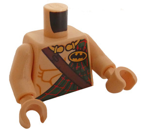 LEGO Light Flesh Minifig Torso Tartan with Batman Logo, with Arms and Hands Light Flesh (973)