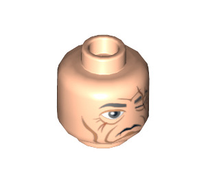 LEGO Light Flesh Minifigure Head Cartoon Style with Wrinkles and Damaged Left Eye (Recessed Solid Stud) (3626 / 10582)