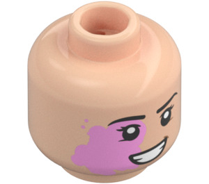 LEGO Light Flesh Minifigure Head with Decoration (Recessed Solid Stud) (3274)