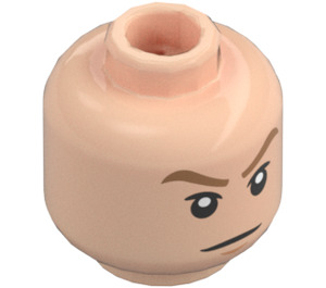 LEGO Lätt Hudfärgad Minifigur Huvud med Dekoration (Infälld solid knopp) (3274)