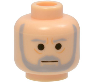 LEGO Carne chiaro Minifigure Testa con Decorazione (Perno di sicurezza) (3626 / 60286)