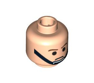 LEGO Leichtes Fleisch Minifigure Kopf mit Dekoration (Sicherheitsbolzen) (3626 / 61952)