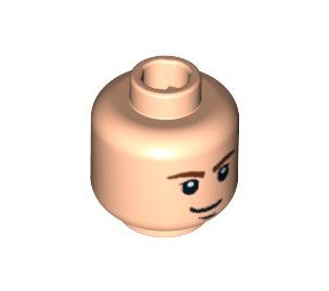 LEGO Beige Léger Minifigurine Tête avec Décoration (Clou de sécurité) (3626 / 89168)