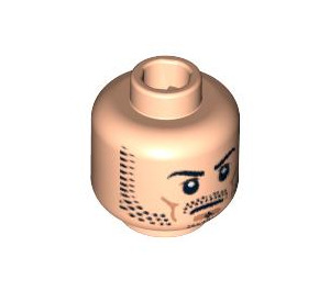 LEGO Light Flesh Minifigure Head with Decoration (Safety Stud) (3626 / 89780)