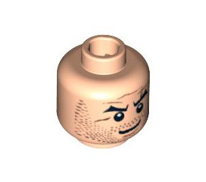LEGO Light Flesh Minifigure Head with Decoration (Safety Stud) (3626 / 90752)