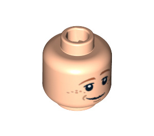 LEGO Beige Léger Minifigurine Tête avec Décoration (Clou de sécurité) (92635 / 93197)