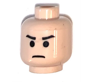 LEGO Light Flesh Minifigure Head with Frown Decoration (Safety Stud) (3626 / 62871)