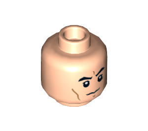 LEGO Light Flesh Minifigure Head with Serious Expression (Recessed Solid Stud) (3626 / 19198)